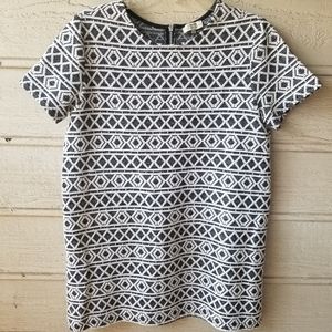Papaya Black & White Short Sleeve Tunic
